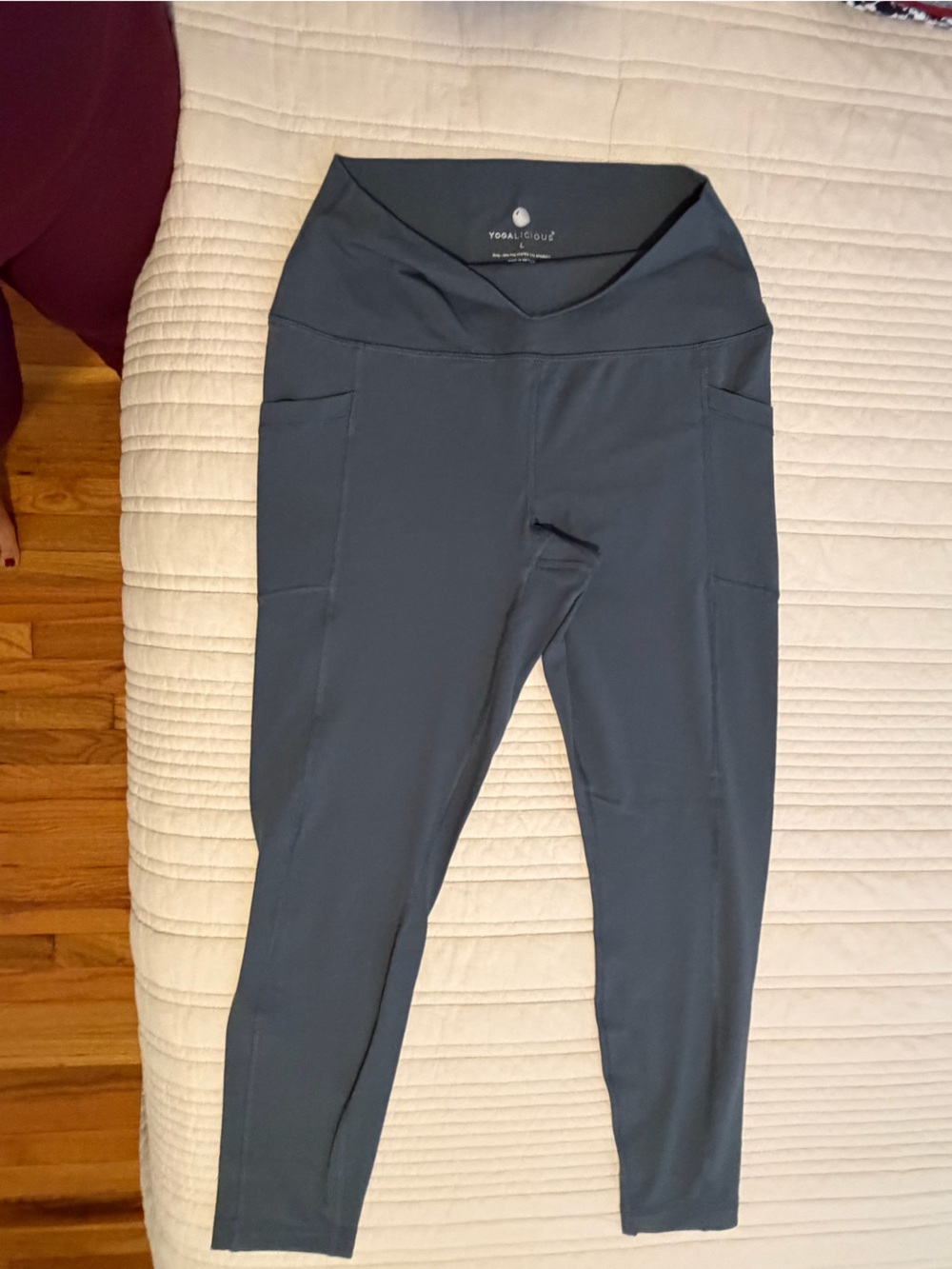 Yogalicious Slate Blue High-Rise Leggings